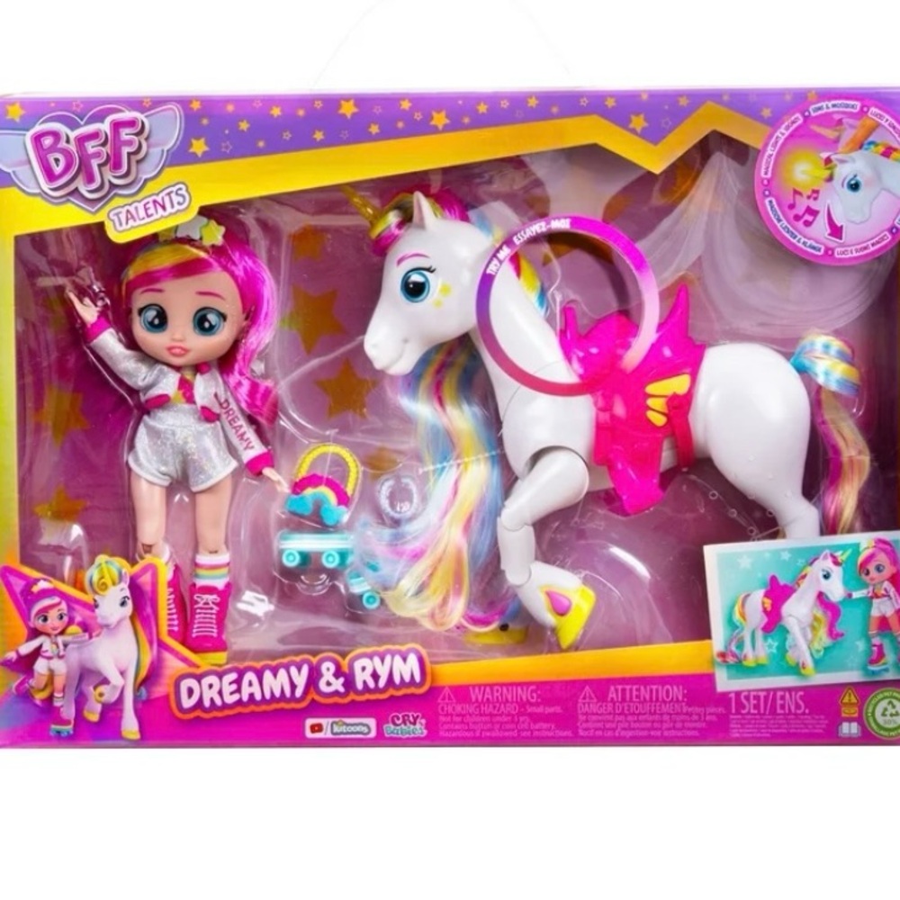 BFF By Cry Babies Dreamy & Rym Unicorn Playset -